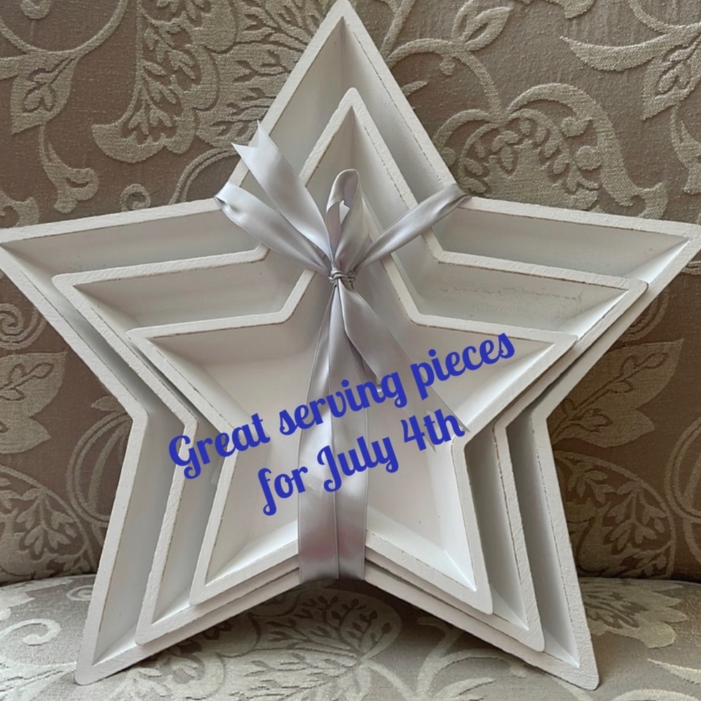 Party Platters or Candle Trays ~Be Creative with these Stars ~ Only 2 Sets